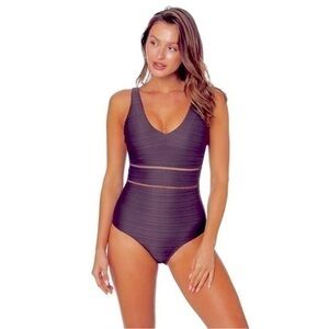 New Sea Level Tank Style Multifit One Piece Swimsut ESPRESSO Size US 6 MSRP $130